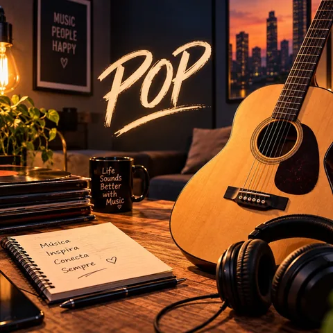 Capa da amostra de estilo pop: arte vibrante em tons contemporâneos